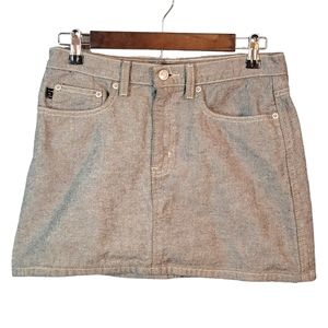 Ralph Lauren Polo Jeans Company Vintage Y2K Short Gray Denim Streetwear Skirt 8